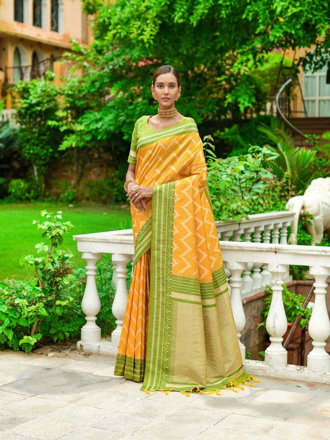 Zigzag Color Set Art Silk Wedding Saree Catalog